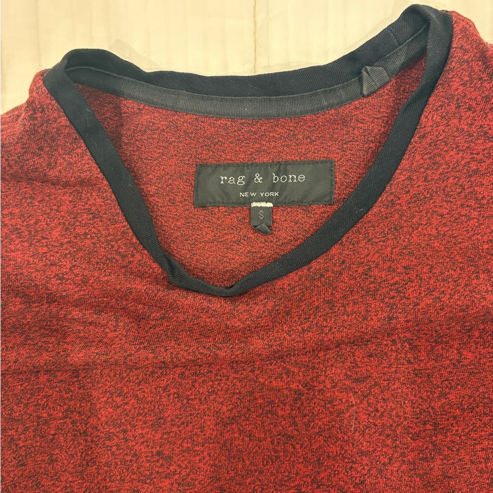rag & bone Red Short Sleeve Tee - Picture 2 of 2